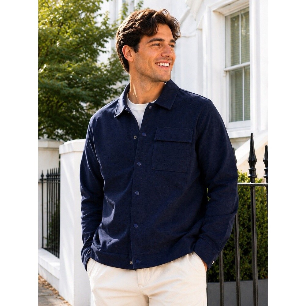 Blank NYC Navy Button-Up Jacket